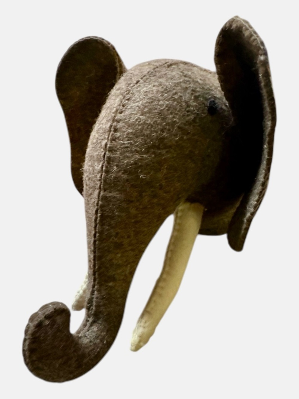 Mudpie Brown Felt Elephant Head Wall Nursery Mount